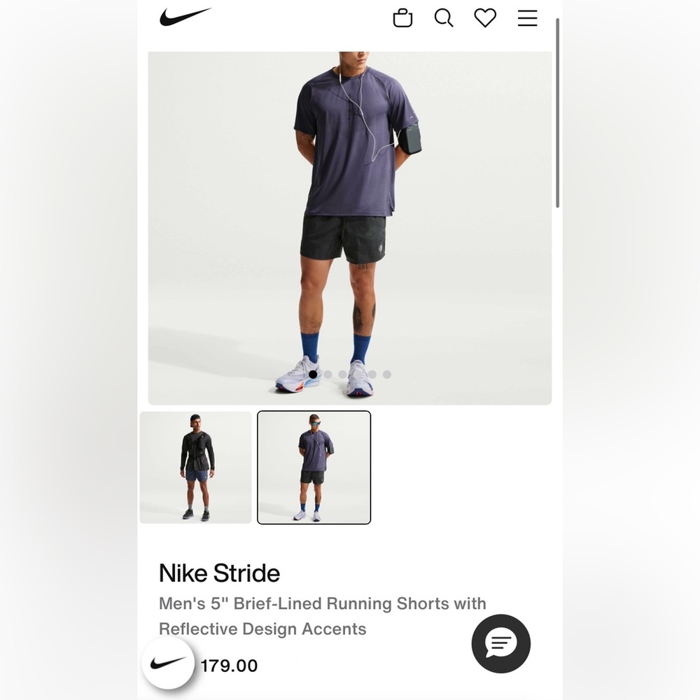 Nike Stride Men's 5" Brief-Lined Running Shorts - Black